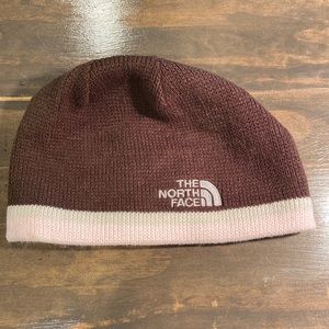 The North Face Brown and Pink Hat
